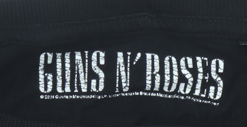 Next Mens Black Guns N' Roses Band Graphic T-Shirt Size L