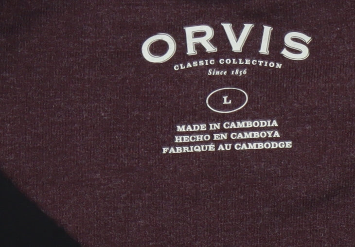 Orvis Men's Brown Long Sleeve Colourblock Top Size L