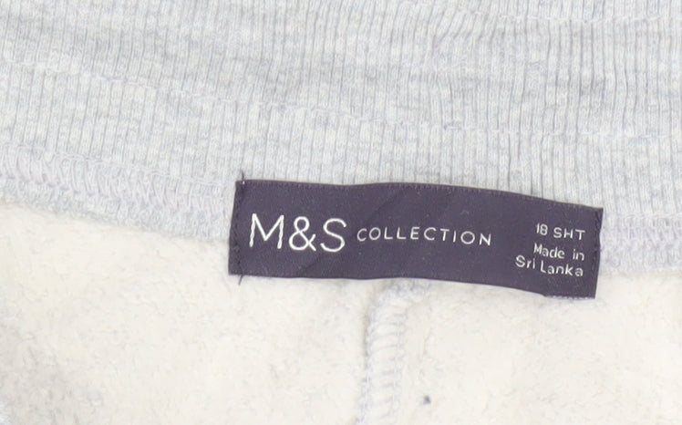Marks and Spencer Women Grey Size 10 Short Jogger Sweatpants