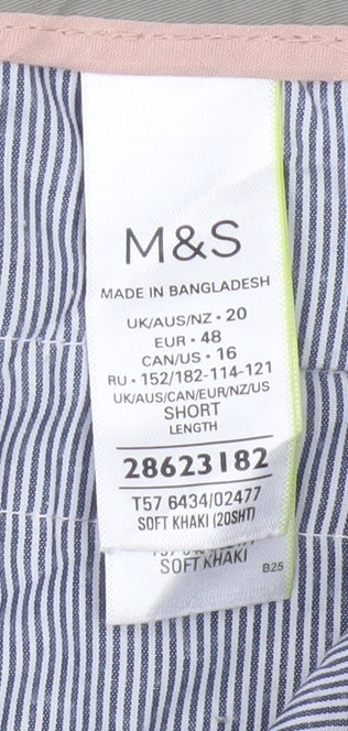 Marks and Spencer Women’s Green Chino Trousers Size 20 Short