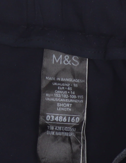 Marks and Spencer Women’s Blue Jogger Trousers Size 18 Short