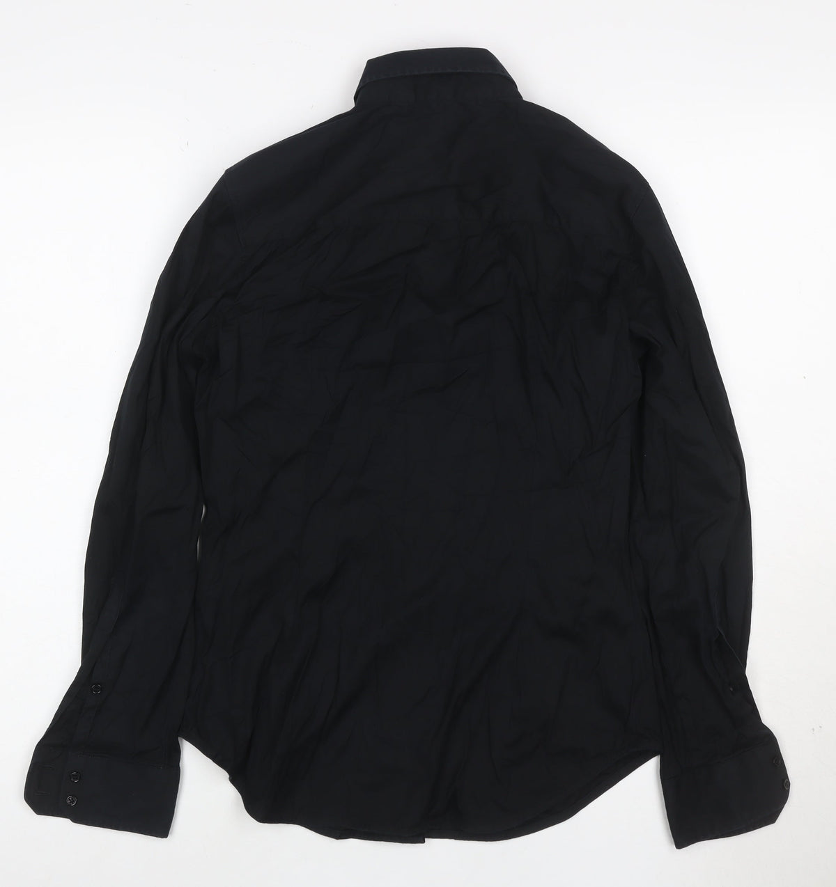 Zara Basic Women's Black Long Sleeve Button-Up Shirt M