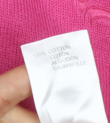 Wolsey Men's Pink Cotton V-Neck Jumper Size M