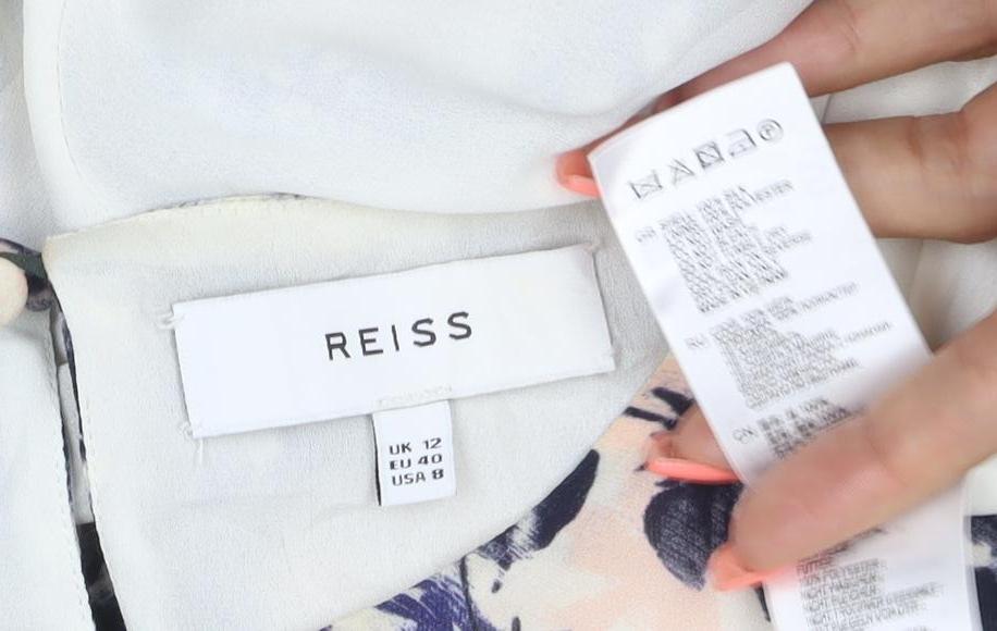 Reiss Women's Multicoloured Floral Sheath Dress Size 12