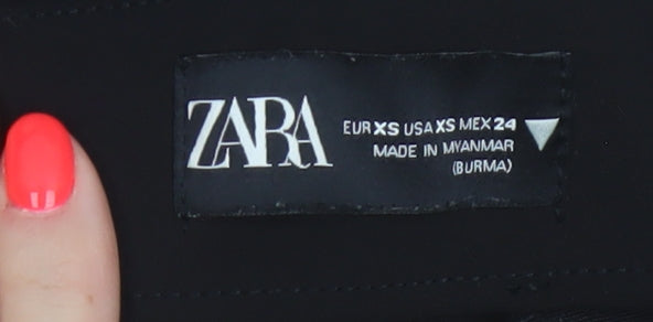 Zara Women’s Black XS Flared Trousers Polyester Blend Workwear