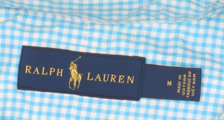 Ralph Lauren Men's Blue Check Button-Down Long Sleeve Shirt M