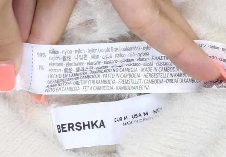 Bershka Women Ivory Roll Neck Knit Pullover Jumper Size M