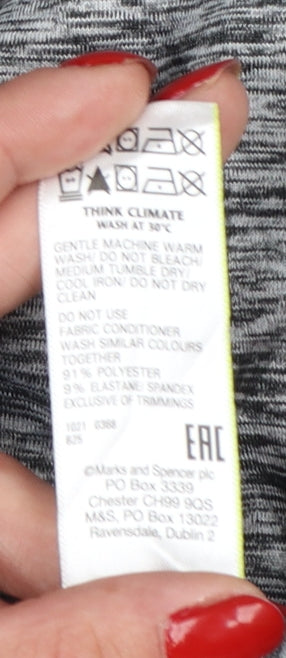 Marks and Spencer Womens Grey Marl Full Zip Hoodie Size 20