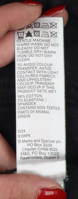 Marks and Spencer Men's Black Slim Fit Denim Jeans 32W 31L