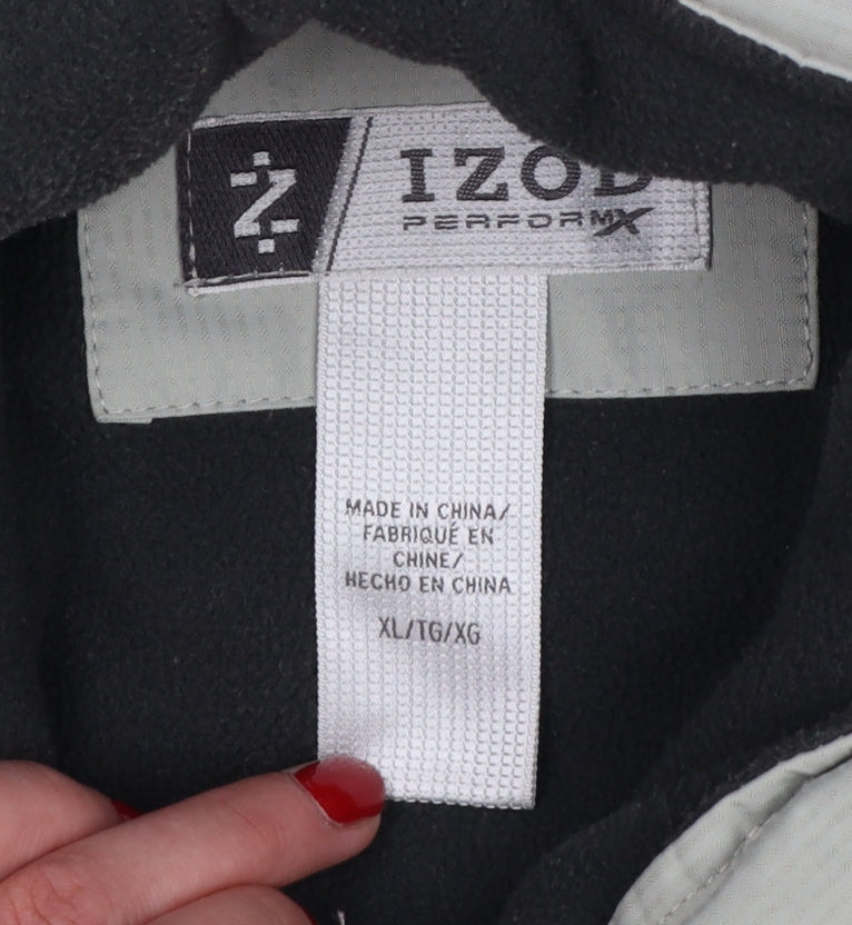 IZOD Men’s Grey XL Puffer Jacket Windproof Water Resistant