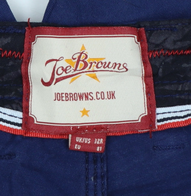 Joe Browns Men's Blue 32R Cargo Shorts Cotton Casual Pockets