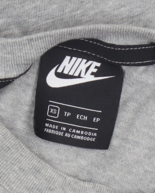 Nike Women’s Grey XS Relaxed Fit Cotton Sports T-Shirt