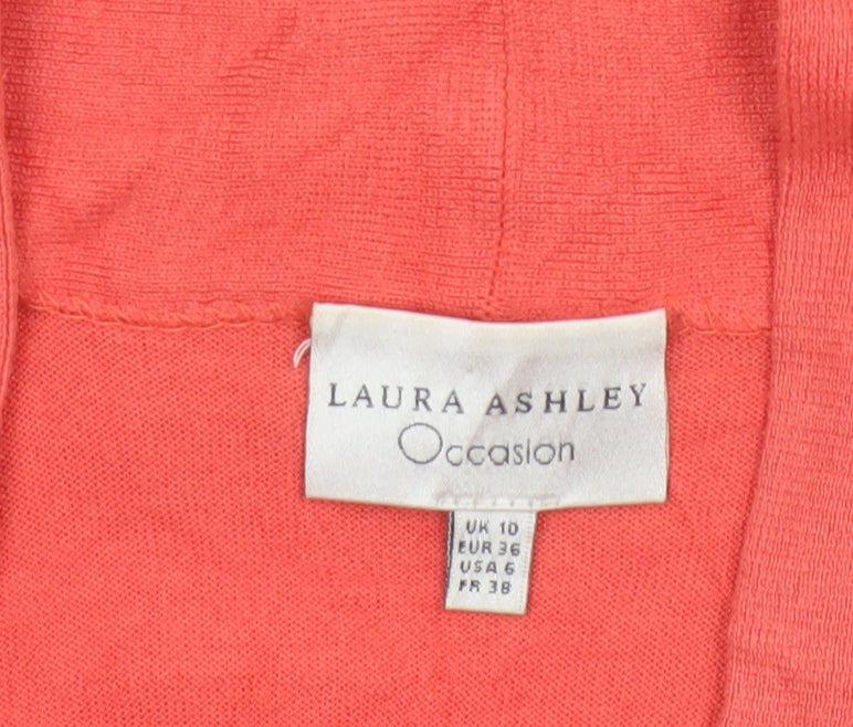 Laura Ashley Women's Pink Silk Cotton Shrug Cardigan UK 10