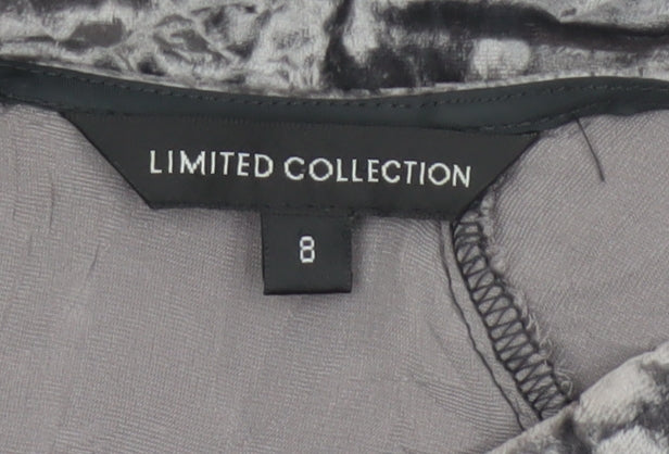 Marks and Spencer Women’s Grey Velvet Puff Sleeve Blouse Size 8