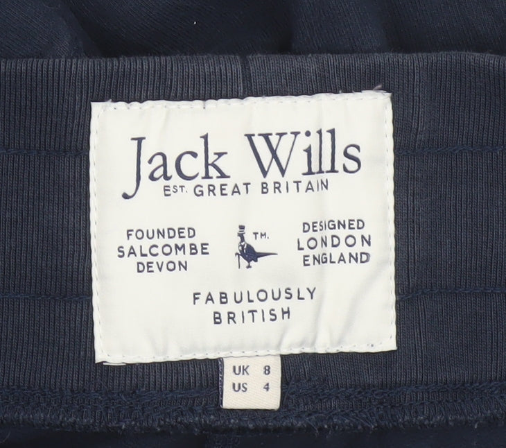 Jack Wills Women Navy Blue Jogger Sweatpants Size 8 Cotton Blend
