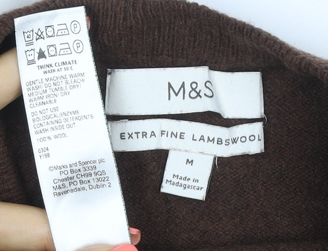 Marks and Spencer Men's Brown Wool Pullover Jumper M
