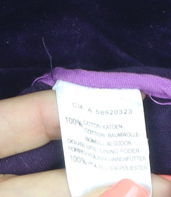 Soft Grey Women's Purple Velvet Blazer Jacket Size 14