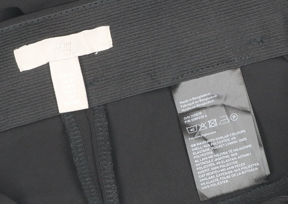 Marks and Spencer Women's Black Size 8 Tapered Trousers