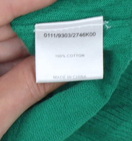 Hobbs Women Green Cotton Button Cardigan Size 12