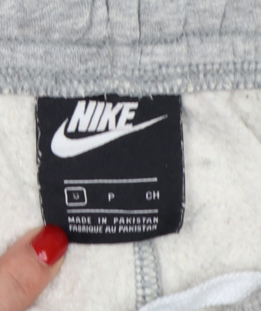 Nike Men's Grey Jogger Sweatpants S Regular Fit Elastic Waist