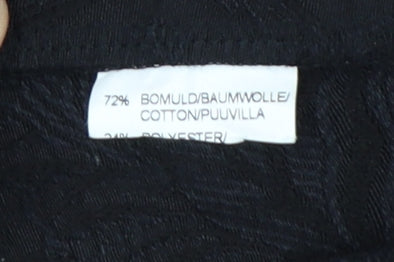 Robell Womens Black Size 16 Straight Trousers Cotton Blend Textured