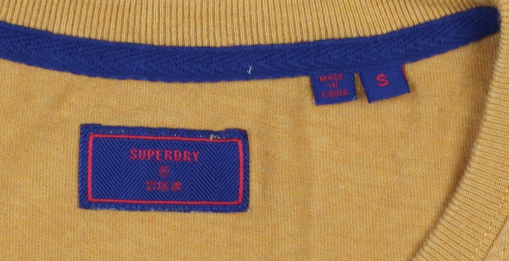 Superdry Men's Yellow Vintage Sleeveless T-Shirt Size S