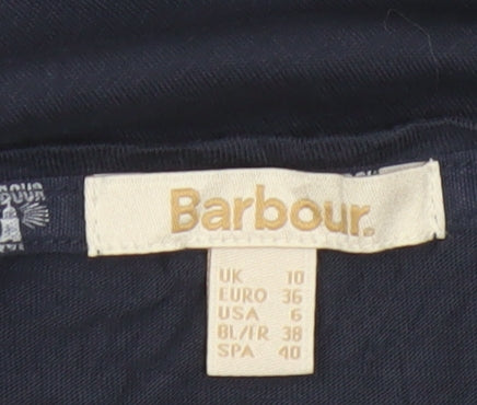 Barbour Women's Blue Nautical Graphic T-Shirt Size 10