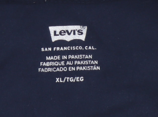 Levi's Men's Blue XL Long Sleeve Graphic Cotton Top