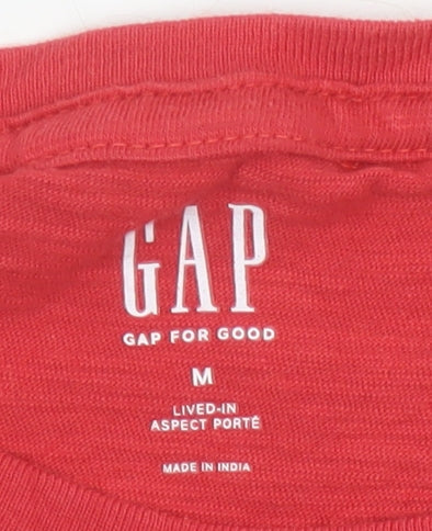 GAP Men Red Paris 1969 Graphic Print Cotton Short Sleeve T-Shirt M