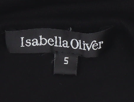 Isabella Oliver Women Black L Maternity Bodycon Jersey Ruched Dress