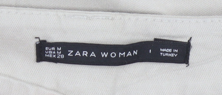 Zara Woman Beige Slim Tapered Trousers Womens UK 12