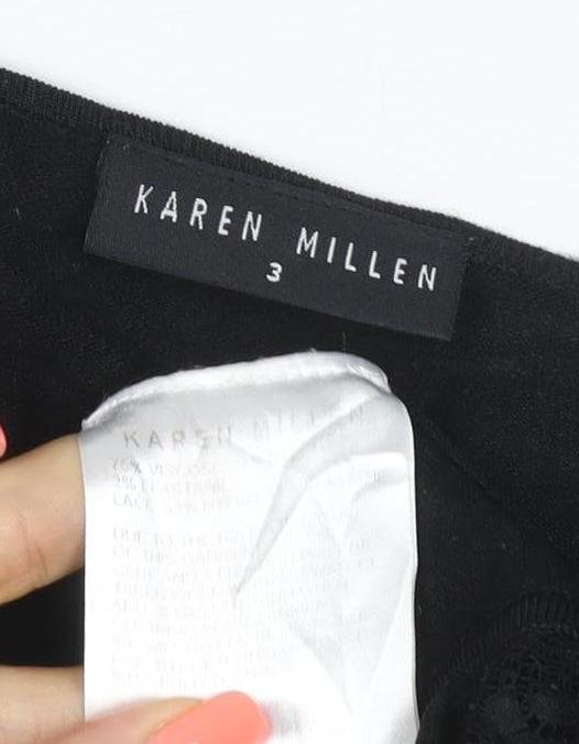 Karen Millen Women’s Black Lace Wrap Blouse Size 12