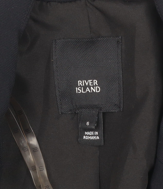 River Island Women’s Black Size 6 Long Tuxedo Blazer Jacket