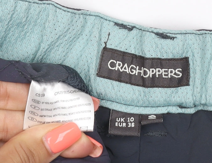 Craghoppers Womens Black Cargo Travel Trousers Size 10 Regular