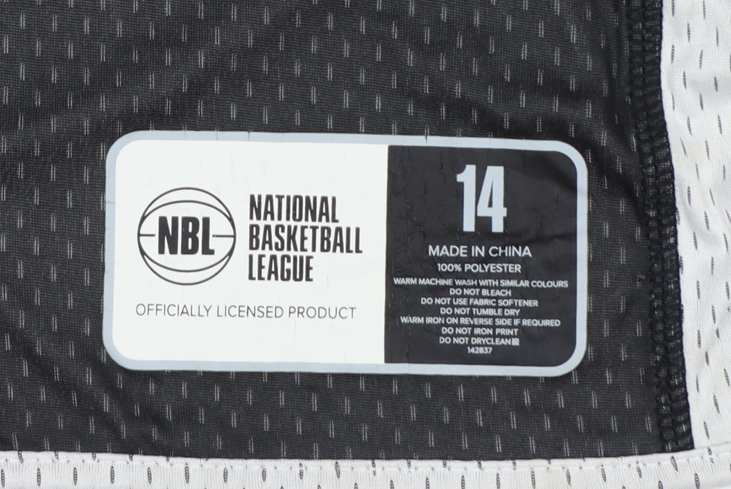 National Basketball League Boys Grey Mesh Basketball Tank Top Size 14 Years