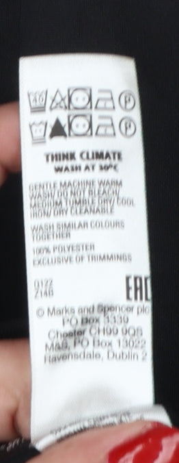 Marks and Spencer Men's Black Slim Fit 36S Trousers