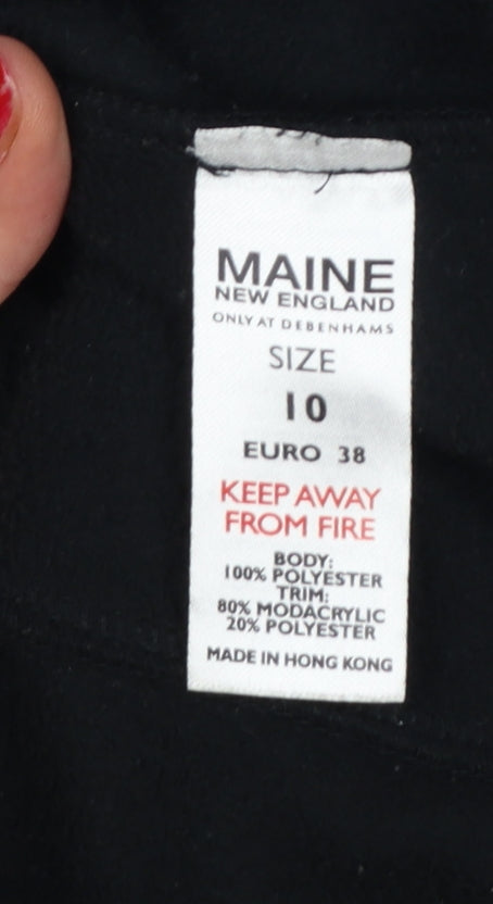 Maine New England Women's Black Fleece Jacket Size 10