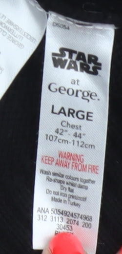 George Men’s Black L Star Wars Jolly Face Graphic Knit Jumper