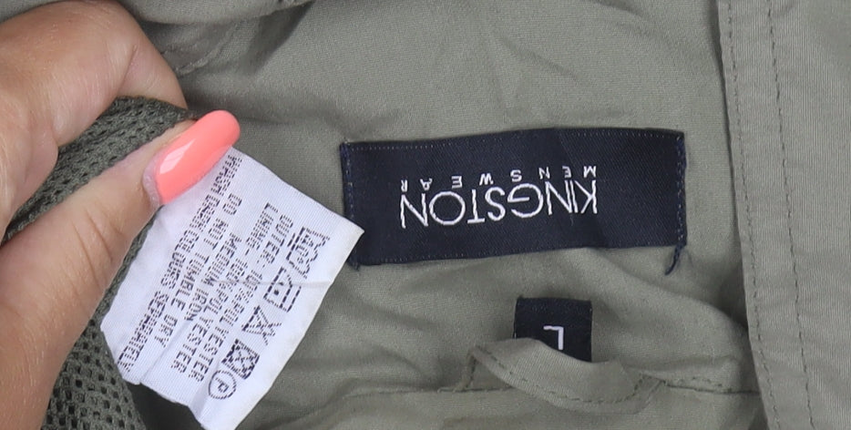 Kingston Menswear Men’s Green L Military Utility Waistcoat Pockets