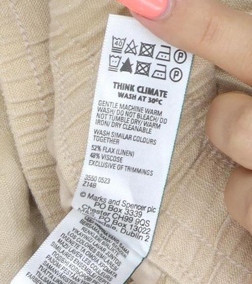 M&S Women Beige UK 20 Short Linen Blend Cargo Jogger Trousers