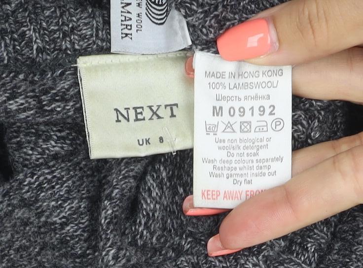 Next Women’s Grey UK 8 Lambswool Roll Neck Pullover Jumper