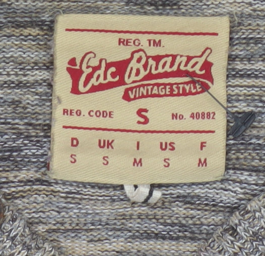 Additional view of Edc Brand Men's Multicoloured S Cotton Knit Henley Jumper