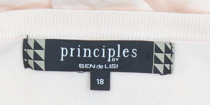 Additional view of Principles Women Pink, size 18, Button Knit Cardigan with Pockets