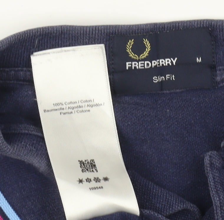 Fred Perry Men’s Blue M Slim Fit Cotton Pique Polo Shirt