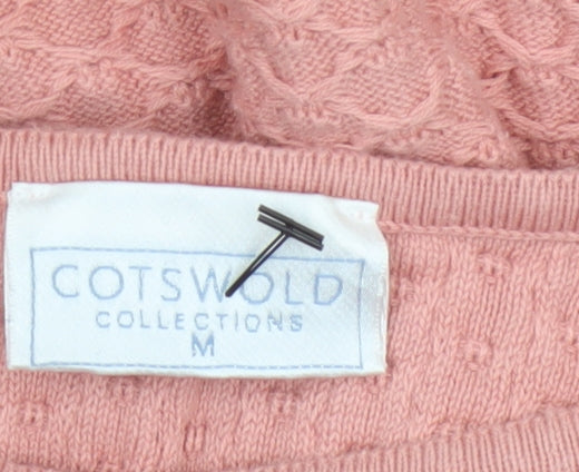 Additional view of Cotswold Collections Women Pink M Cotton Textured Knit Jumper