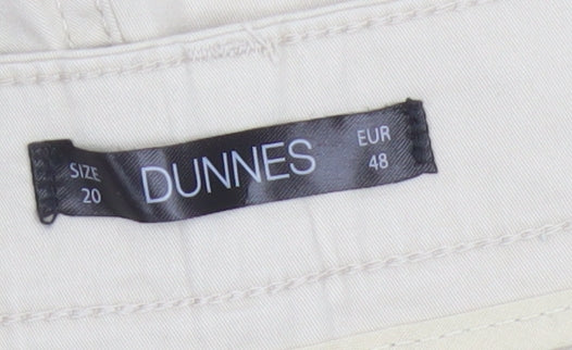 Additional view of Dunnes Women’s Beige, size UK 20, Cotton Stretch Bermuda Chino Shorts