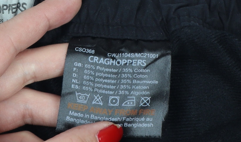 Craghoppers Women’s Black UK 16 Slim Walking Trousers Elastic Waist