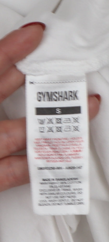 Gymshark Women White S Basic Racerback Gym Training Tank Top