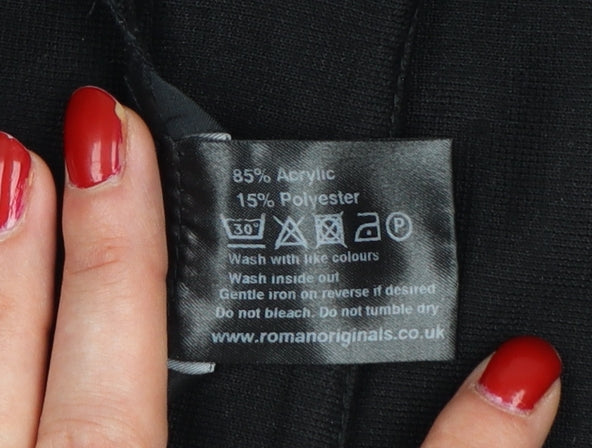 Additional view of Roman Women Black, size 20, Knee Length Pencil Skirt Pockets Zip