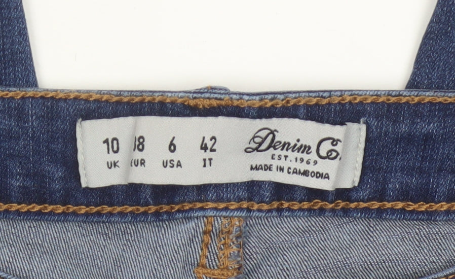 Denim Co Womens Blue UK 10 Skinny Mid Rise Stretch Jeans